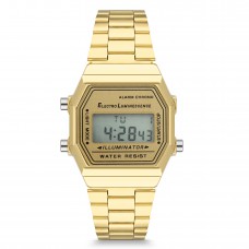 Forentina Sarı Retro Unisex Metal Kol Saati PS1987